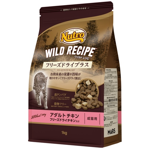 ニュートロキャットワイルドレシピフリーズドライプラスアダルトチキン成猫用１ｋｇ