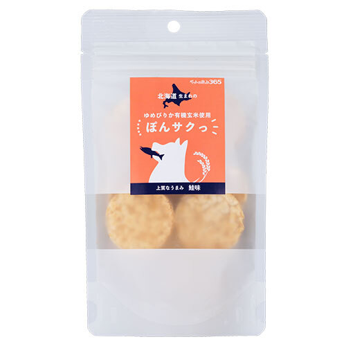 ペットの恵み３６５　有機玄米使用ぽんサクっ　鮭味　１２ｇ