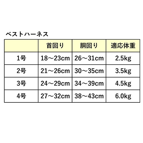 オリビアスミス　ベストハーネス　ライトグリーン　３号