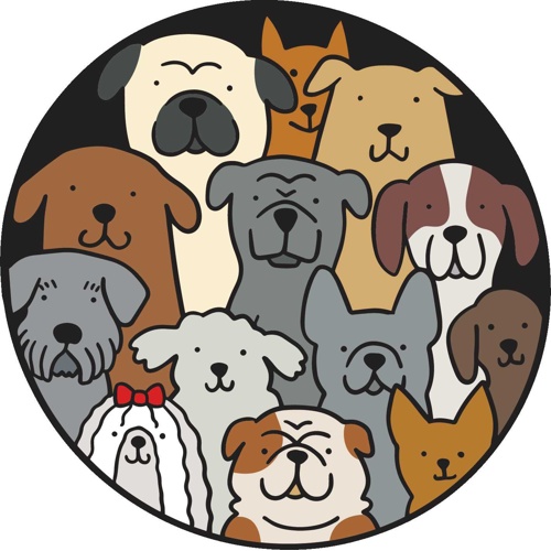 ステッカーパックＬドッグフェイス