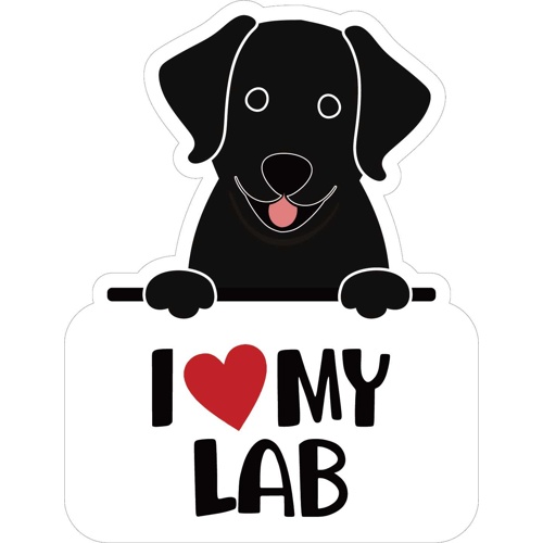 ステッカーパックＬアイラブラブラドールブラック