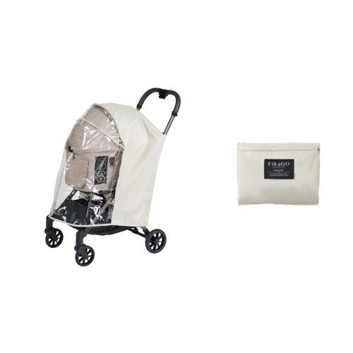 フィカゴー　レインカバー　ロング　ベージュ