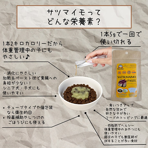ボンパスト　犬用　サツマイモペースト５ｇ×２０本