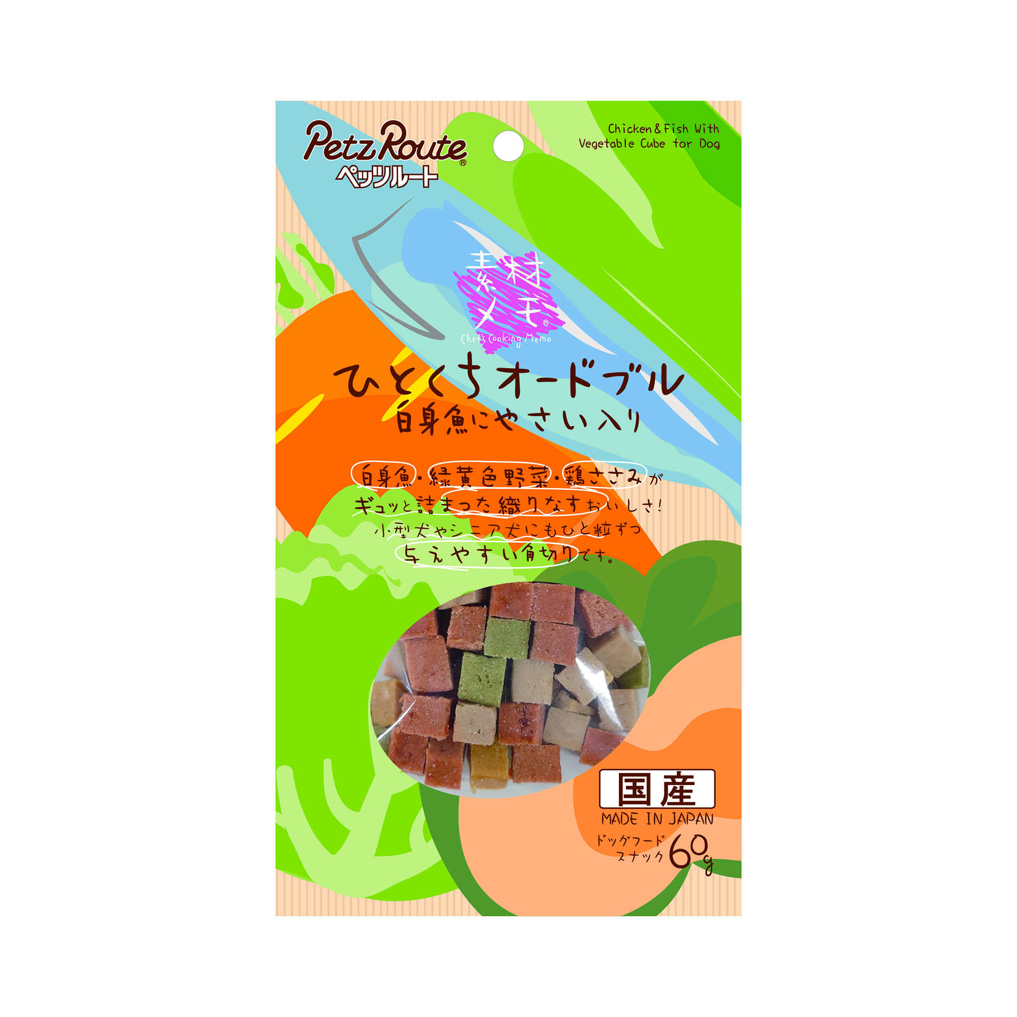 PETZ ひとくちｵｰﾄﾞﾌﾞﾙ 白身魚にやさい 60g